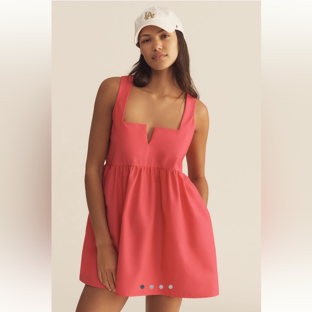 Anthropologie Daily Practice Sleeveless Split-Neck Mini Dress